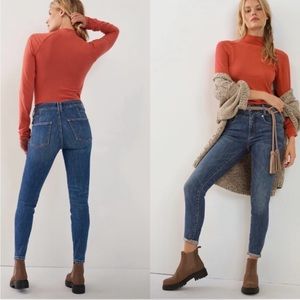 Anthropologie Pilcro and the Letterpress High rise skinny stretch jean Blue Iris